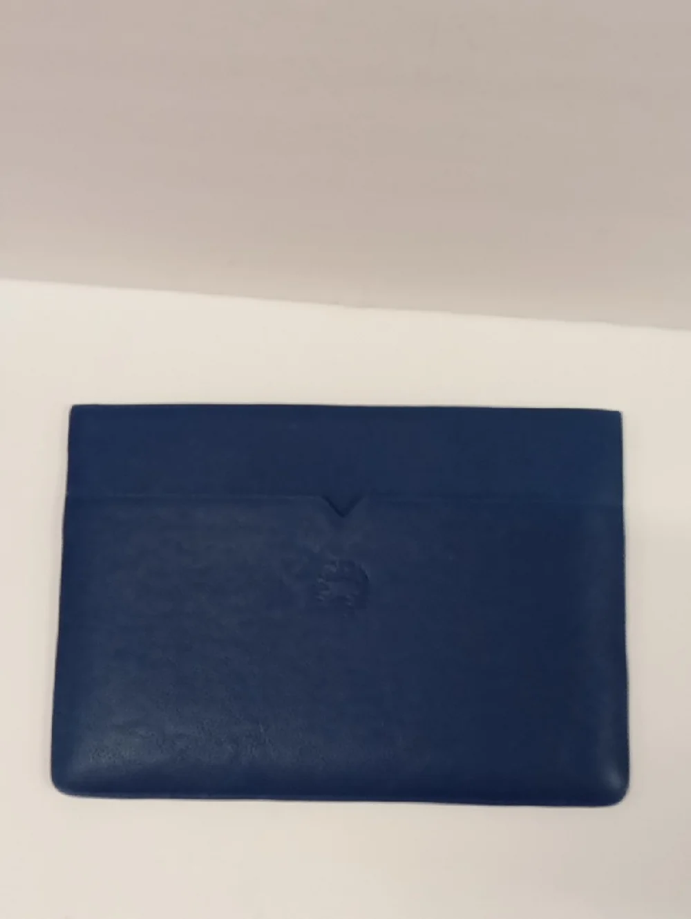Royce New York Genuive Pebble Leather Document Holder/ Folio Royal Blue